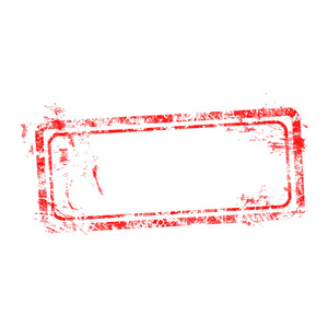 白色背景与副本空间上分离的矢量图空白红使用的商业 grunge 图章