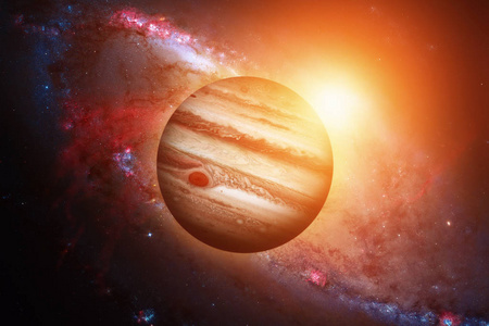 行星木星.星系的背景照片