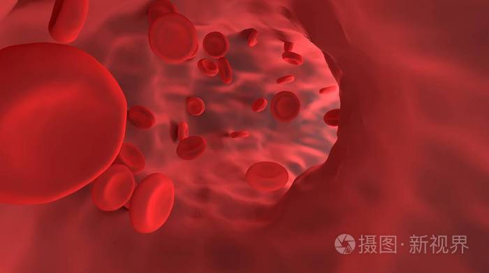 在血管中的血红细胞