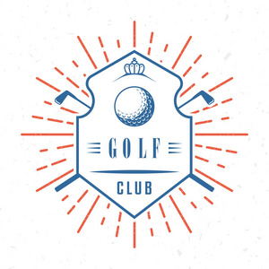 矢量复古插画的高尔夫徽章