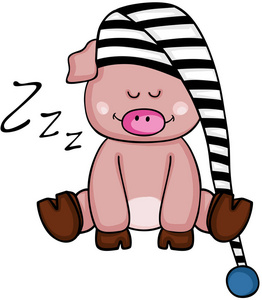 小猪睡觉图片