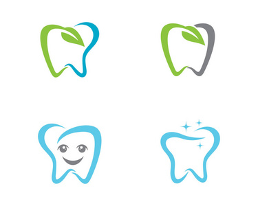 微笑牙科标志模板矢量图图标设计