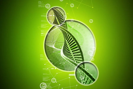 人类 Dna 链在彩色背景