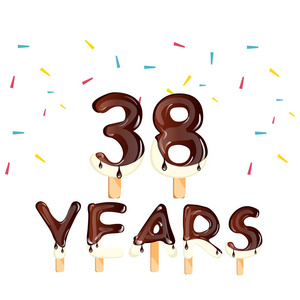 38 年庆祝生日贺卡照片