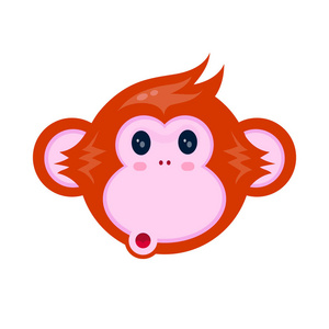 可爱的快乐猴子孩子脸肖像