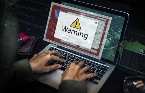 计算机笔记本电脑黑客警告弹出