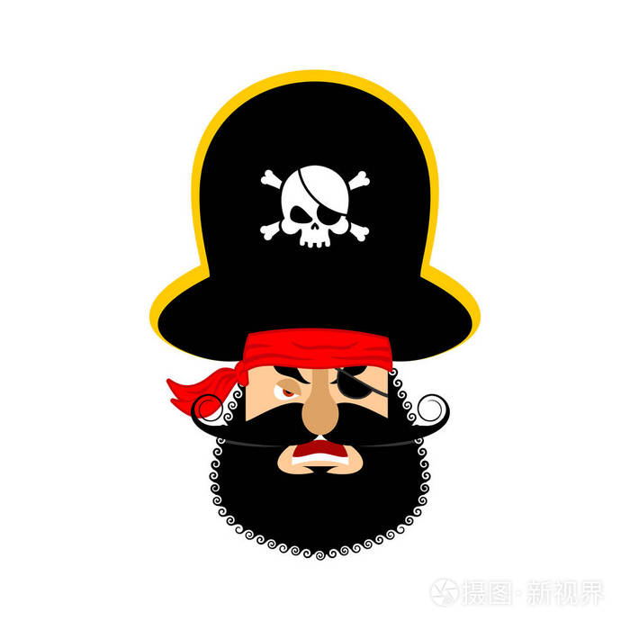 阻挠邪恶的情绪的脸.海盗