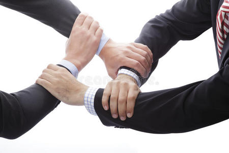 人类的双手显示出团结