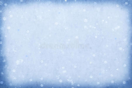 蓝色闪闪发光的雪背景。