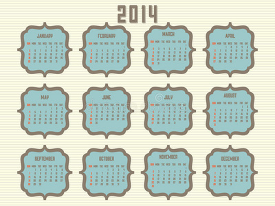 2014日历