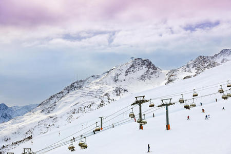 奥地利索尔登山地滑雪场