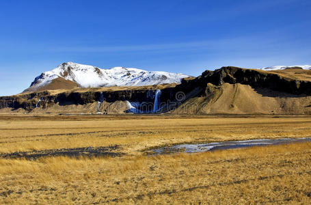 冰岛，Eyjafjallajokull，Storhofoi和seljalandsfoss瀑布