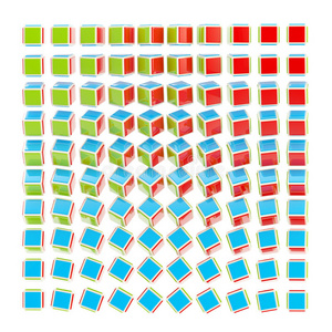 由RGB立方体组成的抽象背景