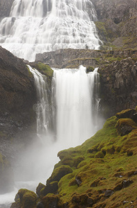 冰岛。dynjandivogur湾。fjallfoss瀑布。