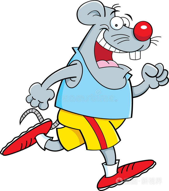 卡通老鼠在跑