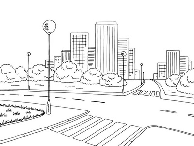 路素描图片-路素描素材-路素描插画-摄图新视界