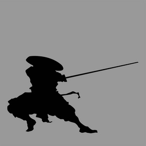 武士的剪影照片