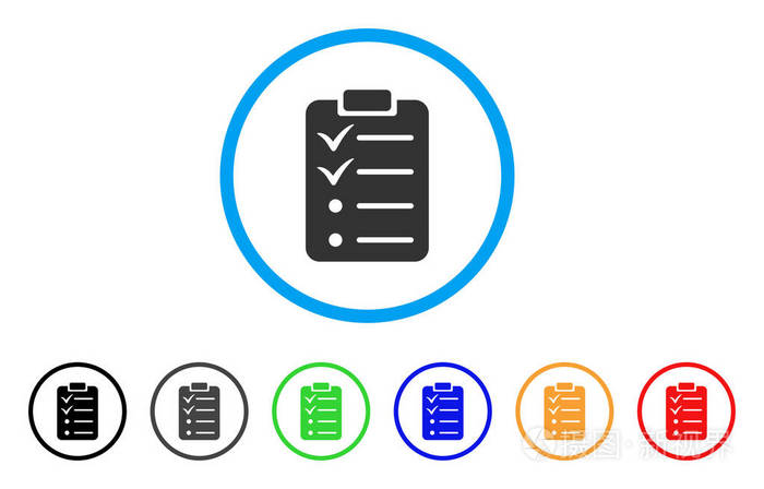 待办事项列表圆形图标