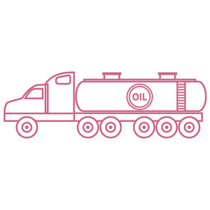 油轮燃油罐车的程式化的图标