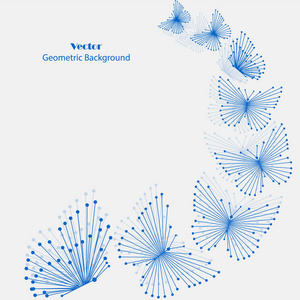 与连接的线和点的几何图案
