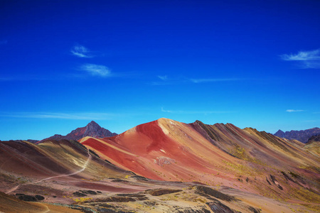 在 Vinicunca，库斯科地区秘鲁风景