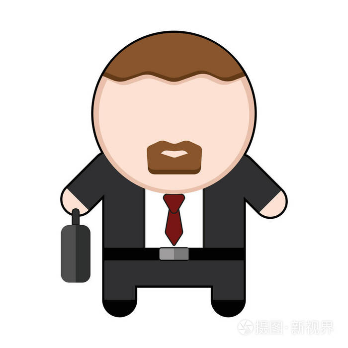 职业性格的商人.矢量图 eps10