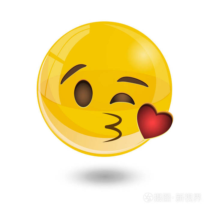 黄色的笑脸表情符号,表情符号,矢量图