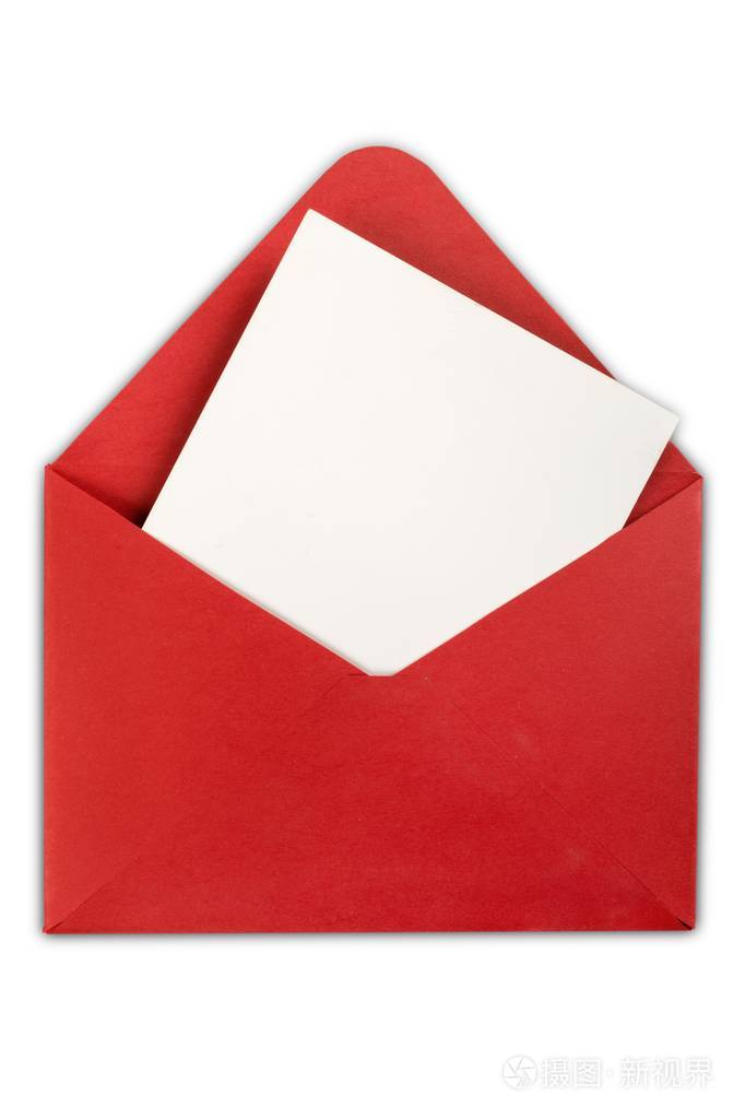 孤立的红色信封