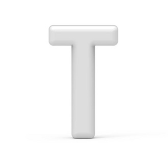 珍珠白色字母 T