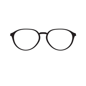眼的眼镜图标矢量图