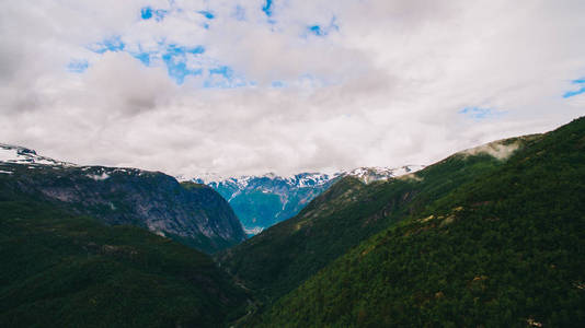 挪威风景在山