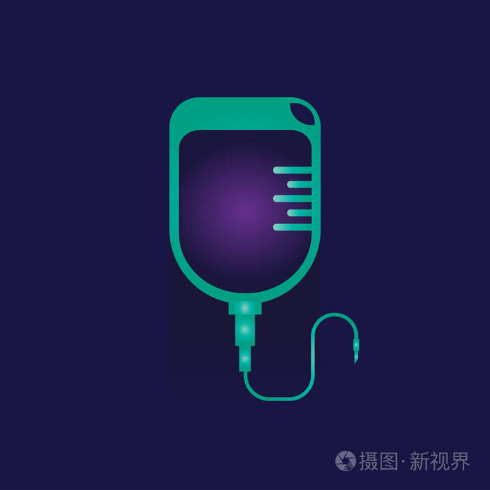 插画 生理盐水袋图标.在白色的背景.徽标.符号.矢量错觉.eps