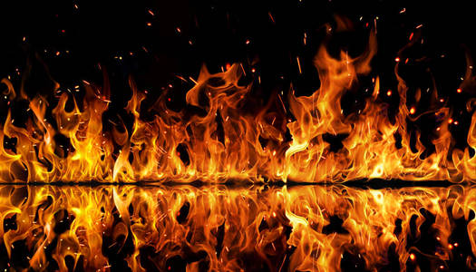 被点燃火花图片