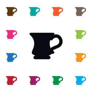 孤立的咖啡图标。瓷向量元素可以用于咖啡 杯 瓷设计概念
