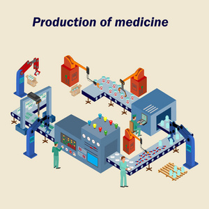 随着自动化进程的药生产厂图片