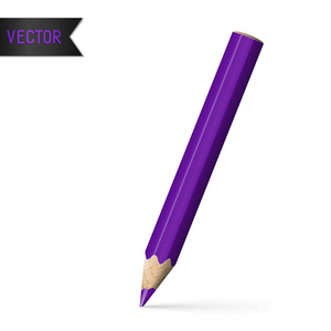 现实孤立明亮的紫罗兰色铅笔