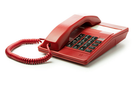 红色桌面电话
