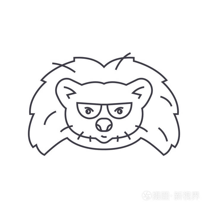 刺猬头发型简笔画图片