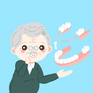 缺牙老人漫画图片