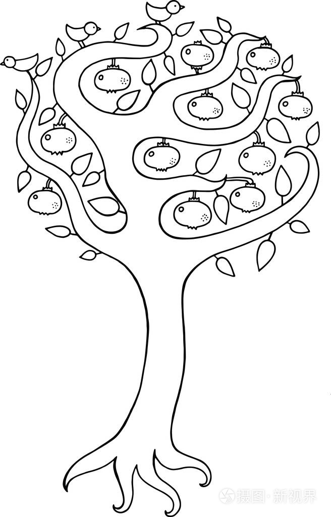 黑色和白色涂鸦艺术插画-正版商用图片0uey79-摄图新视界