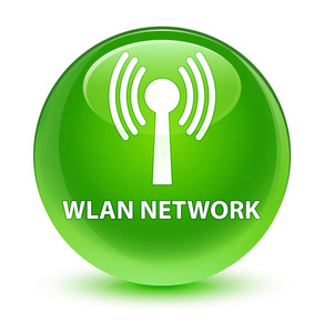 Wlan 网络玻绿色圆形按钮