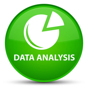 数据分析 图形图标 特殊绿色圆形按钮