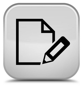 打针笔空心编辑文档图标特殊的空心方形按钮照片