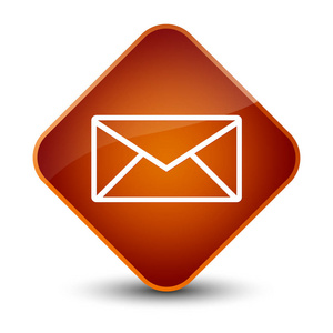 电子邮件图标典雅的棕色钻石按钮