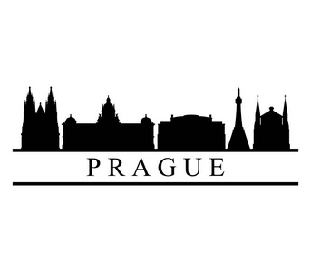 白色背景下的布拉格地平线