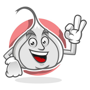 美味大蒜吉祥物, 大蒜字符, 大蒜卡通照片