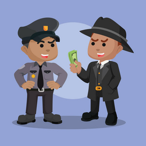 非洲黑手党贿赂非洲警察照片