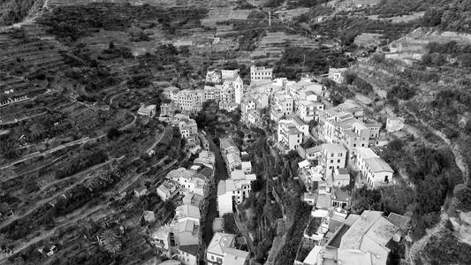 Manarola 鸟瞰图, 五土地, 意大利