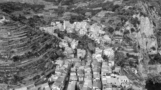 Manarola 鸟瞰图, 五土地, 意大利