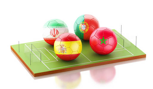 3d 足球世界锦标赛 B 组, 西班牙, 摩洛哥, 葡萄牙, Ir